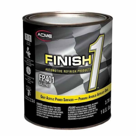 Finish 1 Acrylic Primer Surfacer; Gray, Gallon FP40116